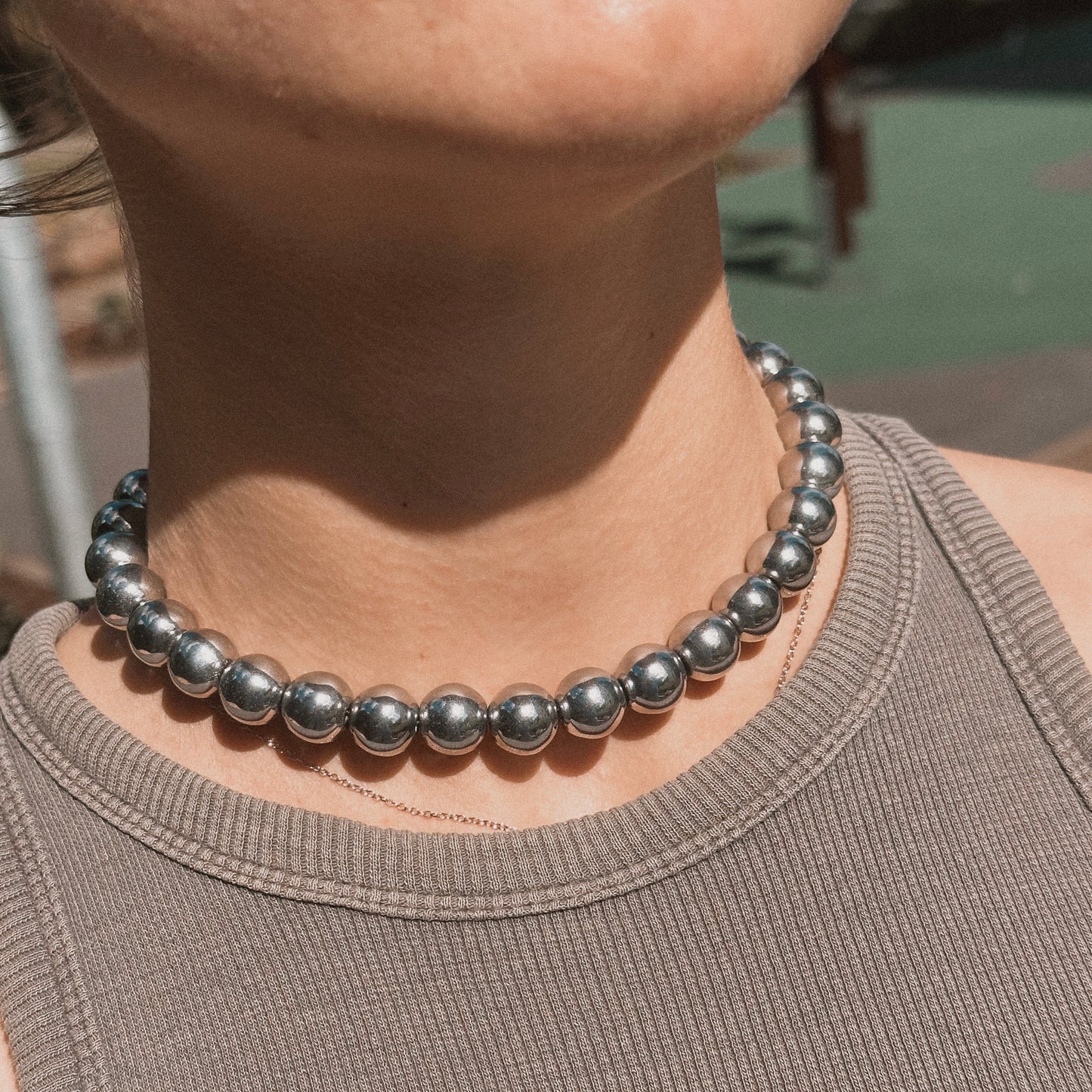 “Iron Moon” Natural Hematite choker
