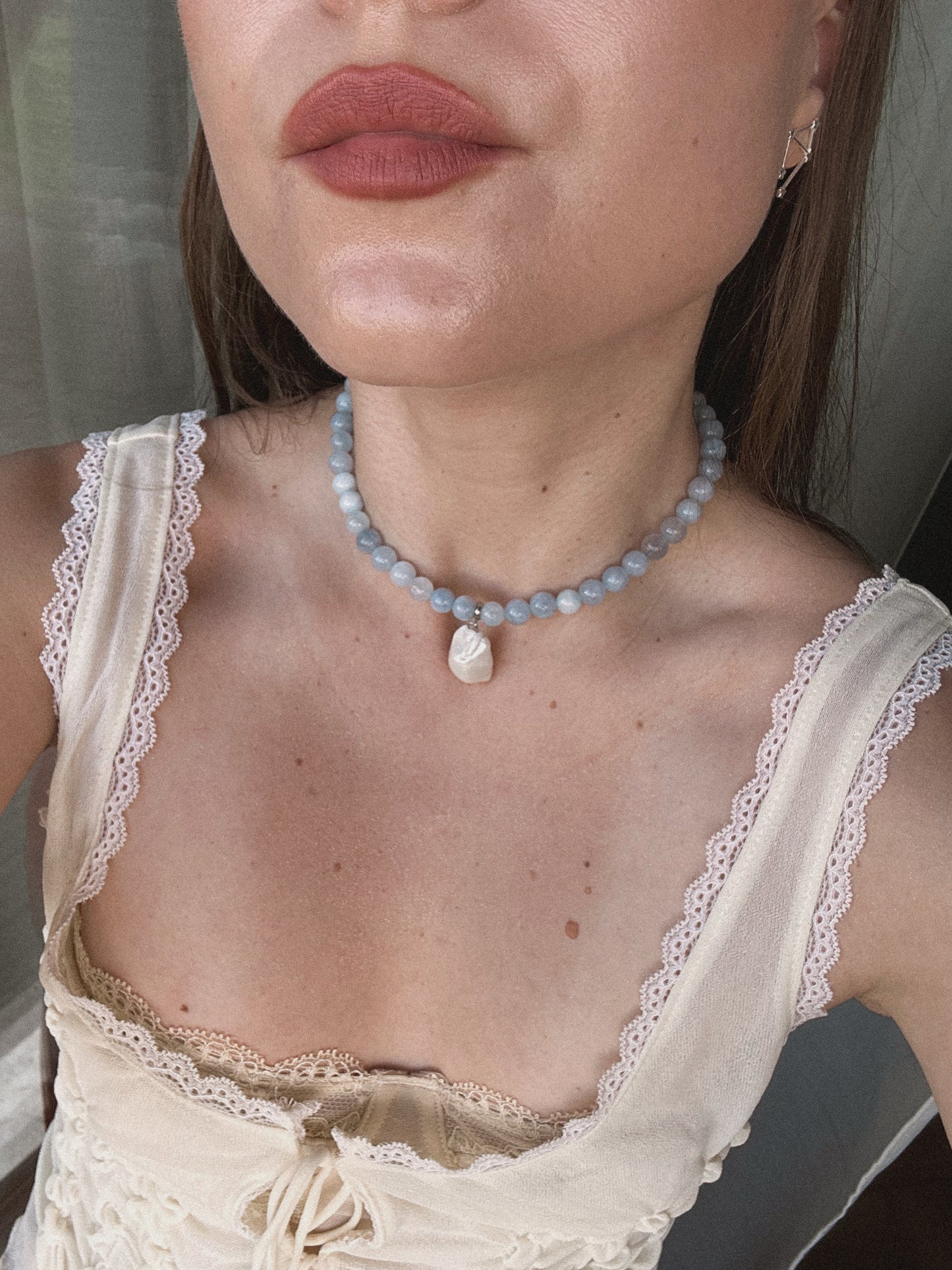 “Blue Pearl” Necklace