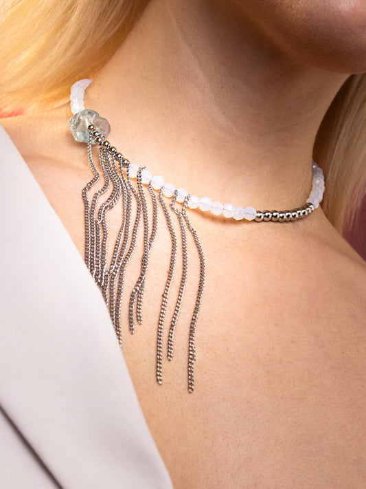 Aquamarine Cascade Necklace