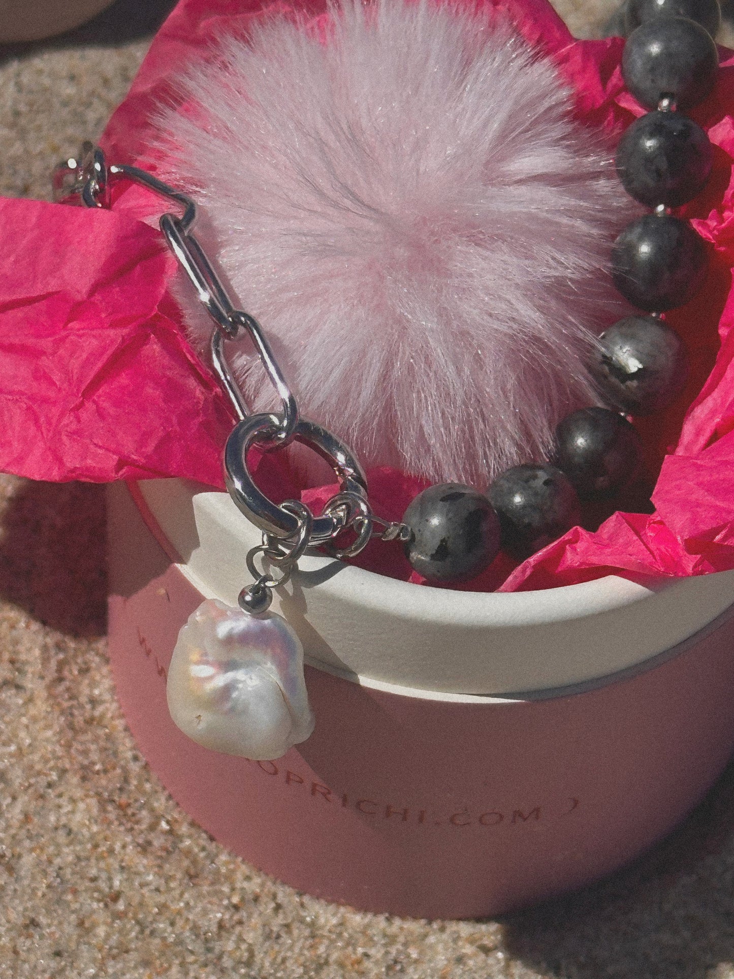 “Shadow Pearl” choker