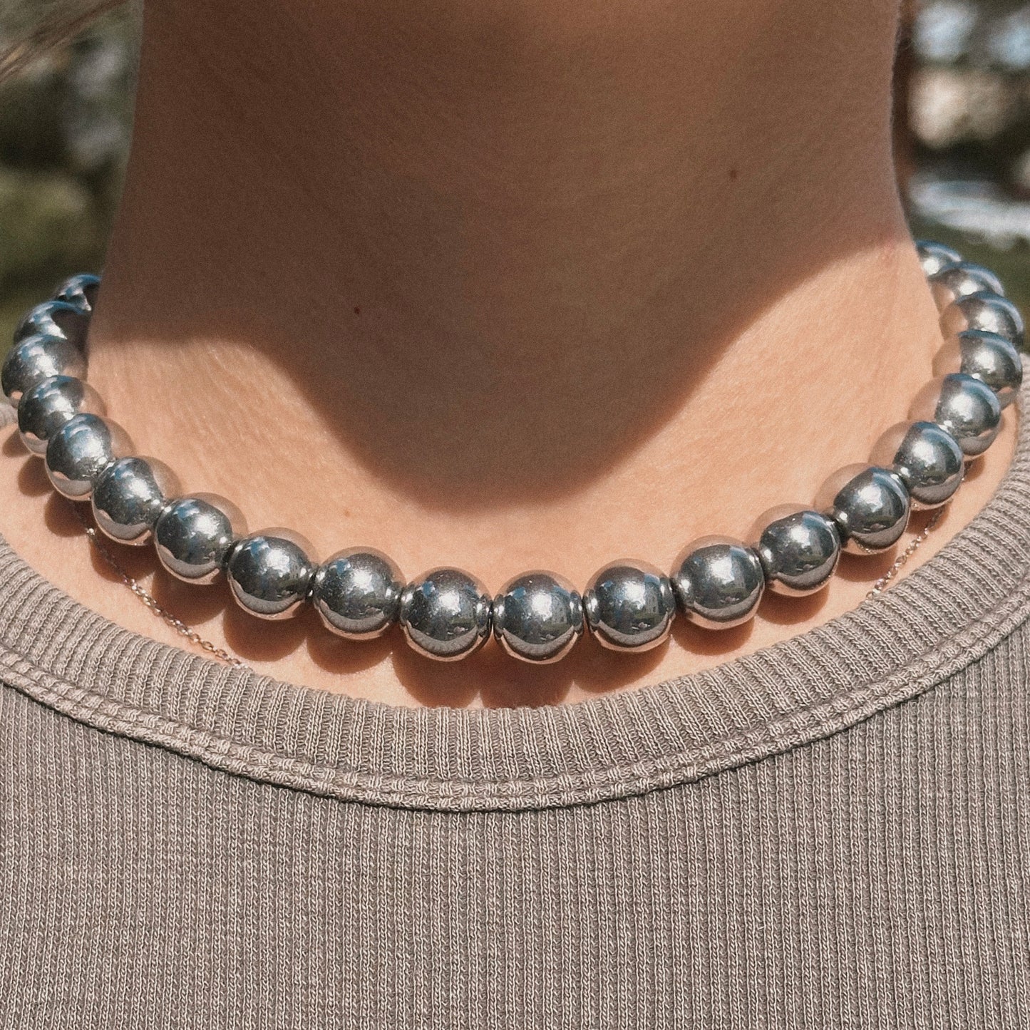 “Iron Moon” Natural Hematite choker