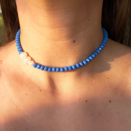 “Azure Pearl” Choker