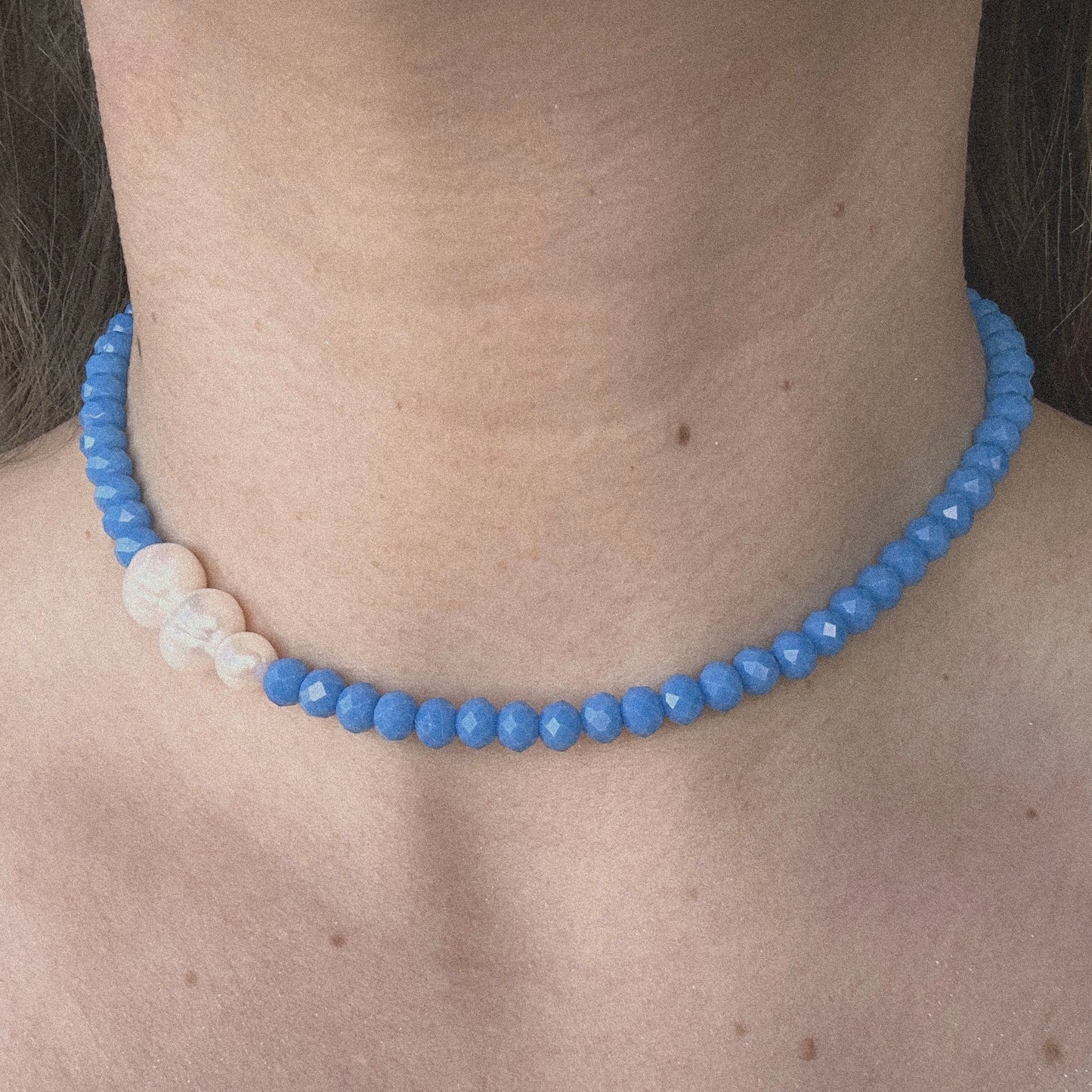 “Azure Pearl” Choker