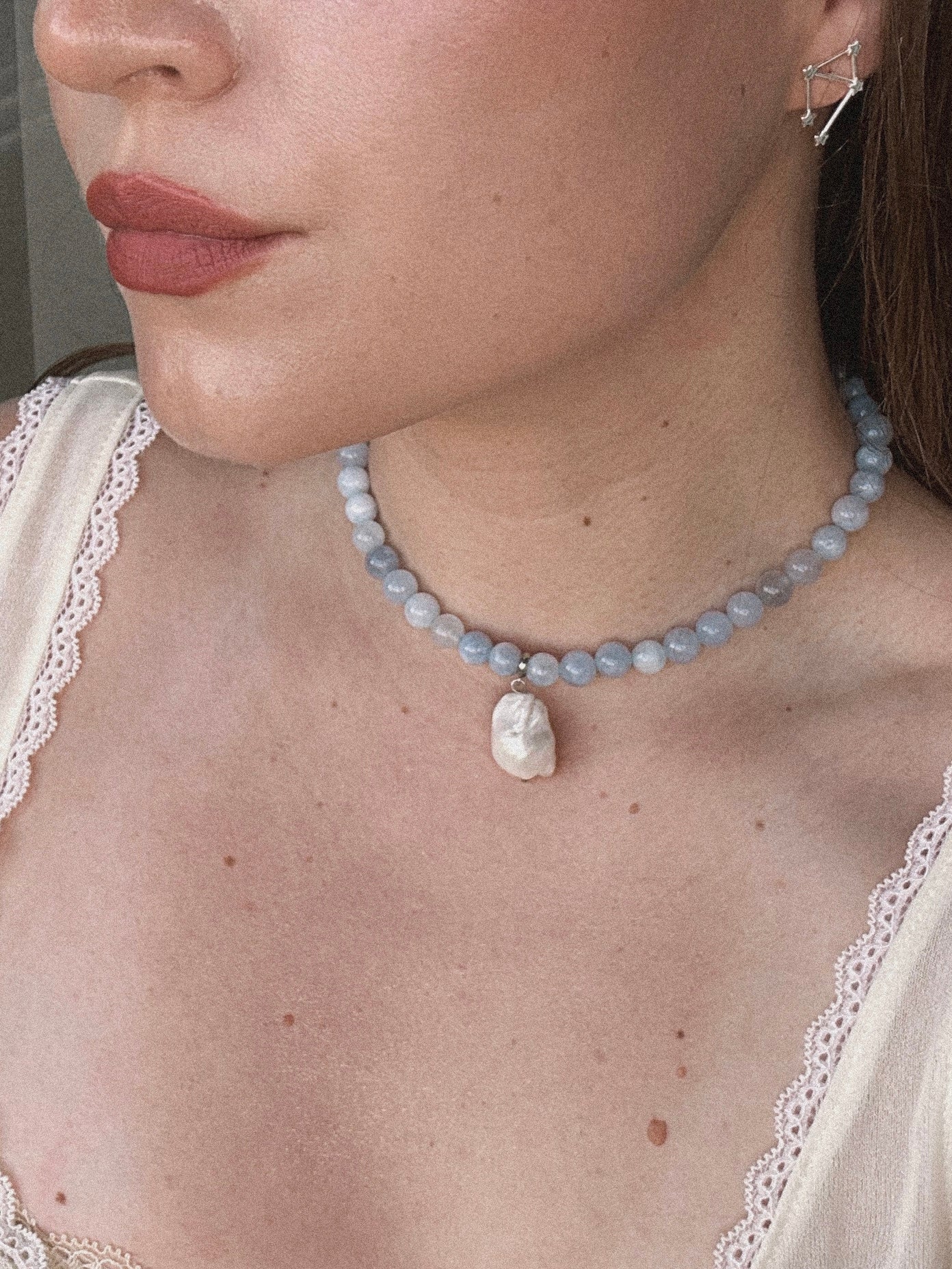 “Blue Pearl” Necklace